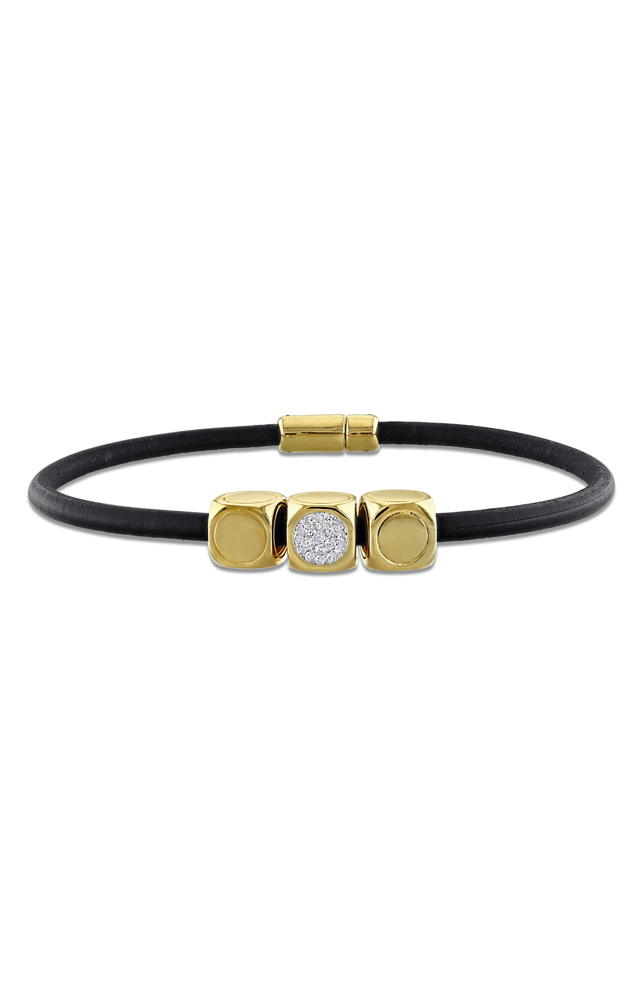 Men's 1/10 ct. tw. Diamond Cube Bracelet
