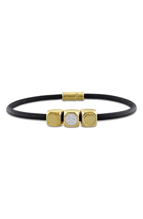 Men's 1/10 ct. tw. Diamond Cube Bracelet
