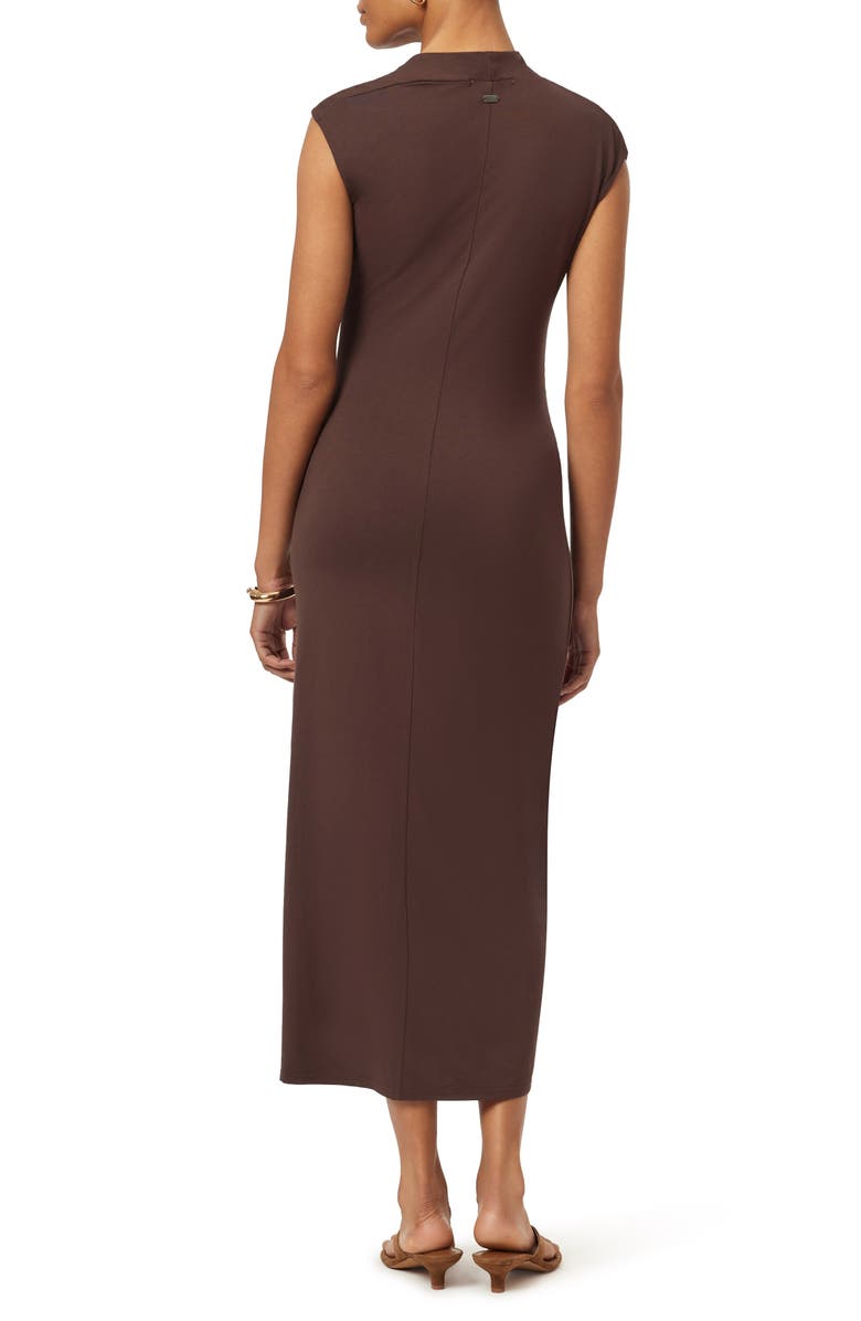 Scotch & Soda Asymmetric Neck Sleeveless Dress, Alternate, color, Hot Fudge