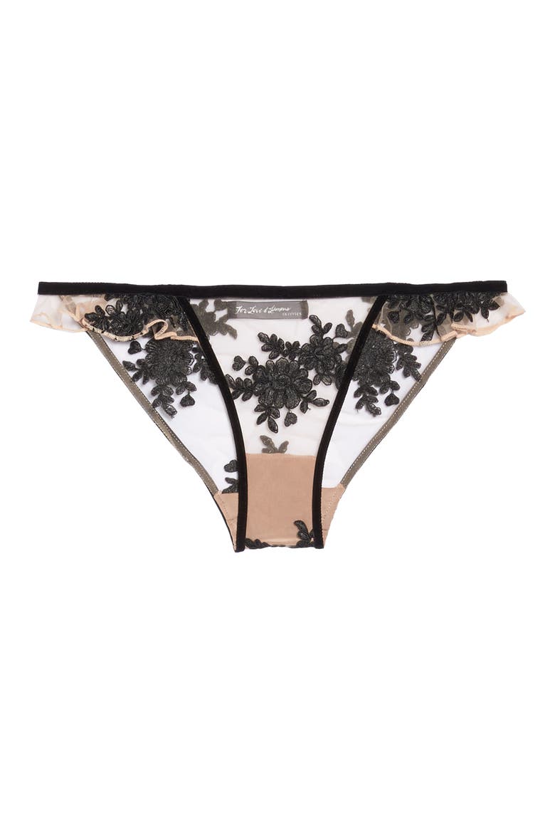 Noemi Ruffle Panties, Alternate, color, NOIR