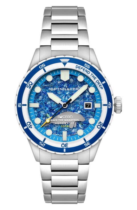 x 4ocean Hass Manatee Limited Edition Automatic Bracelet Watch, 43mm