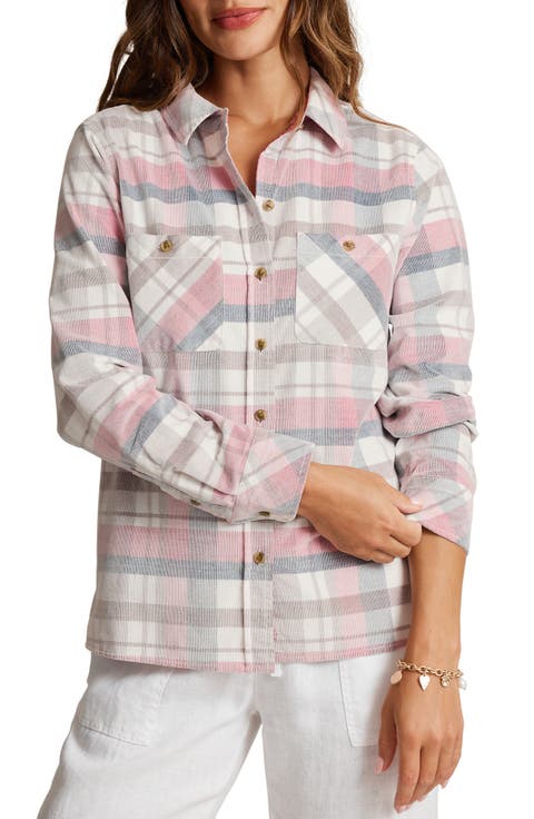 Cyprus Isle Plaid Corduroy Shirt