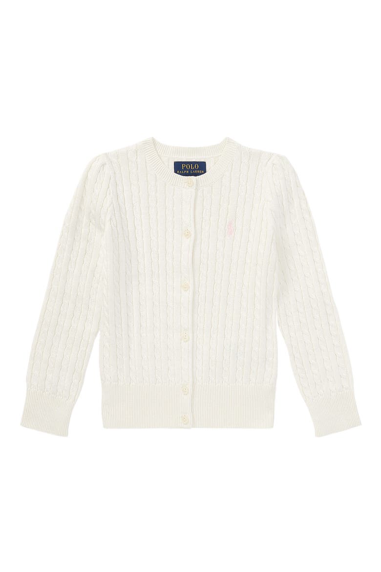 Kids' Mini Cable Knit Sweater, Main, color, WARM WHITE