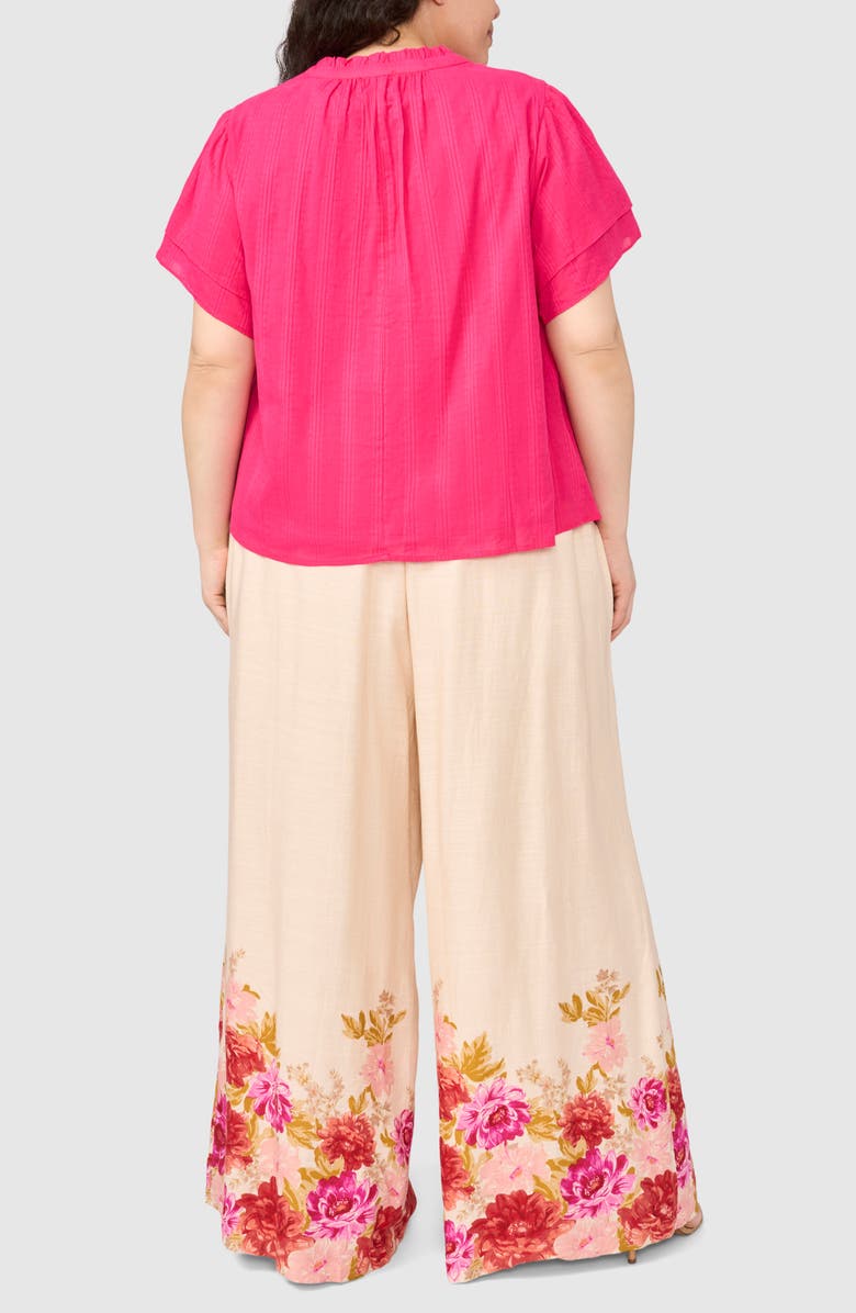 Halogen<sup>®</sup> Ruffle Neck Flutter Sleeve Top, Alternate, color,