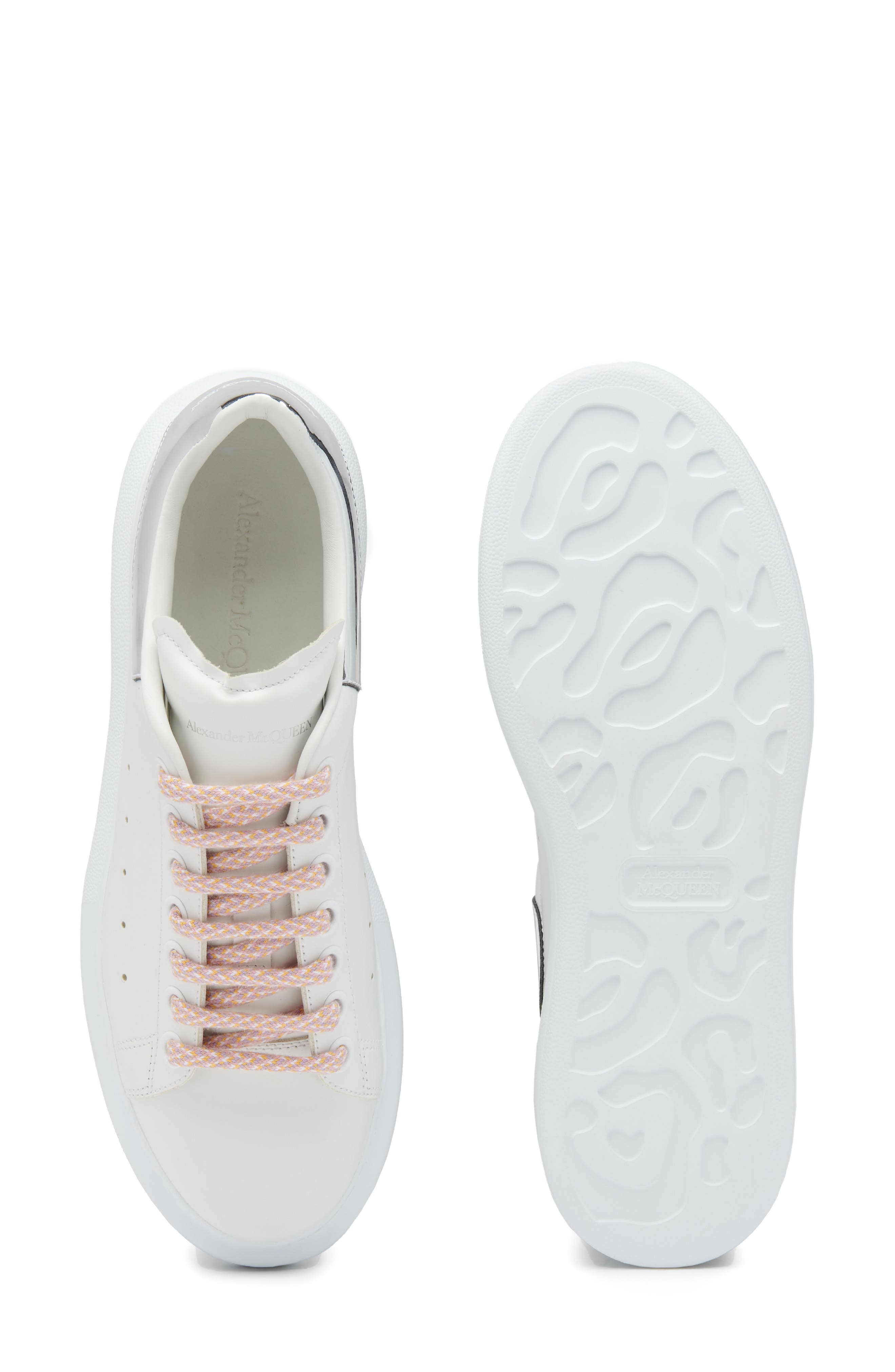 Oversized Sneaker, Alternate, color, WHITE/ SILVER