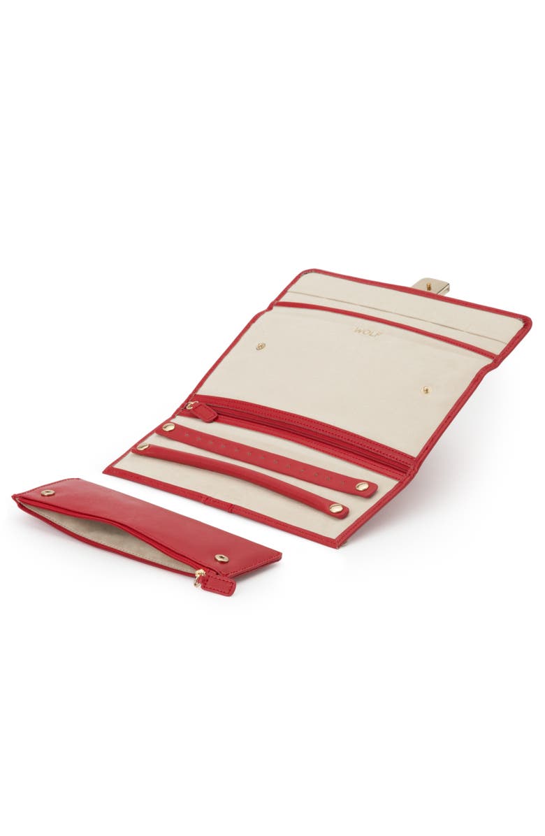 WOLF Palermo Jewelry Roll, Alternate, color, Red