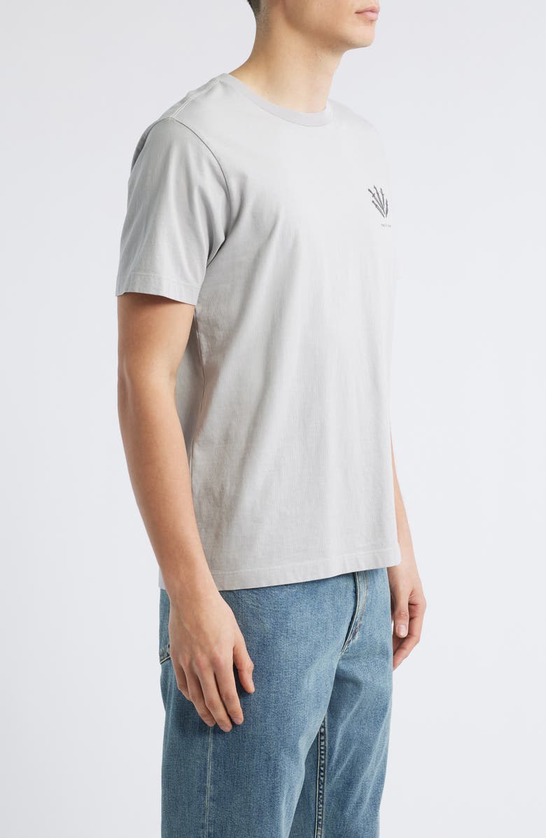 rag & bone Dagger Embroidered Cotton Graphic T-Shirt, Alternate, color, Washed Light Grey