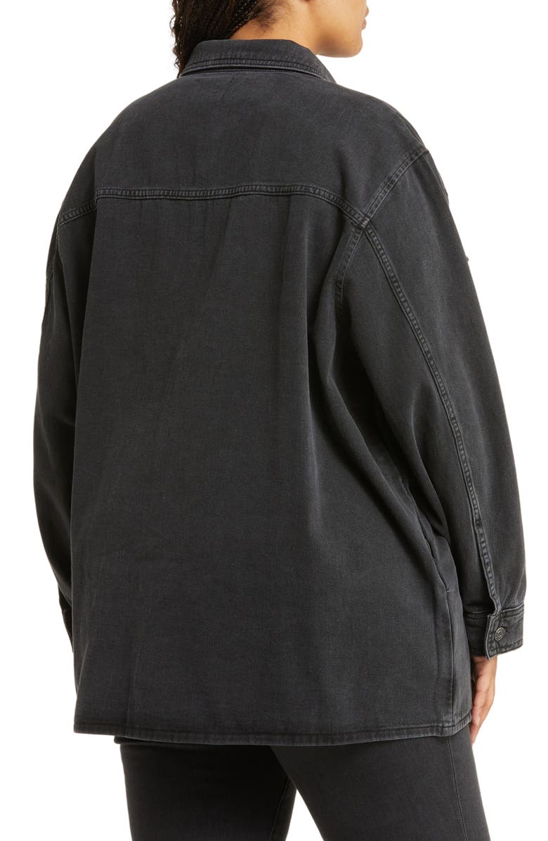 ASOS DESIGN Curve Oversize Denim Shacket, Alternate, color,