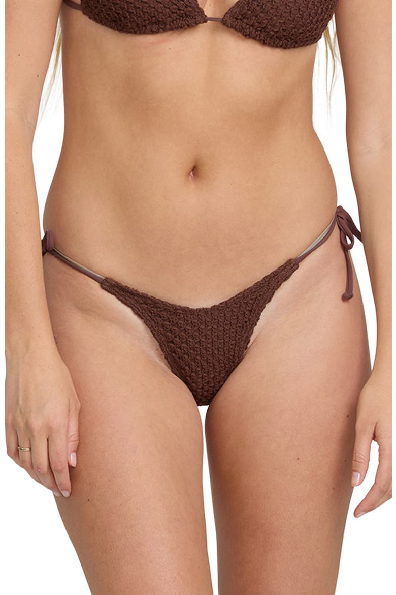 Twisted Tides Side Tie Bikini Bottoms, Main, color, ESPRESSO