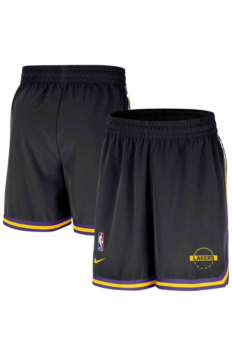 Nike Men's Nike Black Los Angeles Lakers Authentic Practice DNA Woven Performance Shorts, Main, color, Black