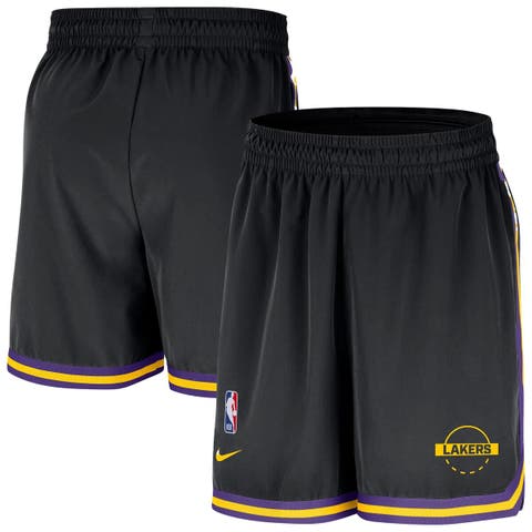 Men's Nike Black Los Angeles Lakers Authentic Practice DNA Woven Performance Shorts