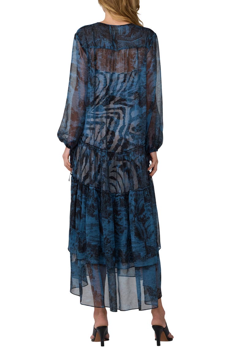 Zena Long Sleeve Maxi Dress, Alternate, color, PAYSAGE CARFU ZEBRA MIST