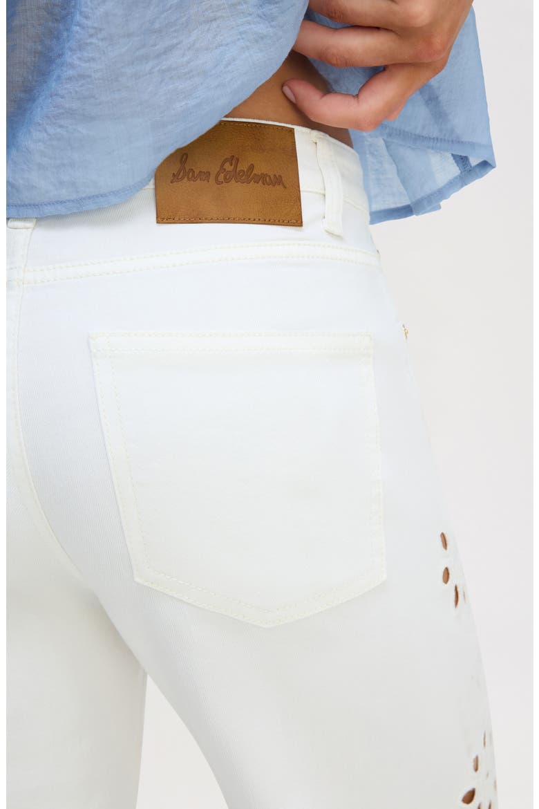 Cutout Wide Leg Jeans, Alternate, color, ECRU