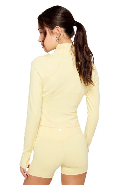 Fabletics Perfect Storm Cropped Train Jacket In Yellow
