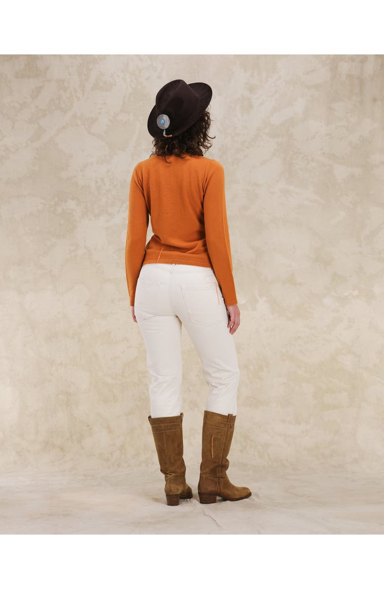 Fortela Lou Cashmere Henley Knit, Alternate, color, Orange