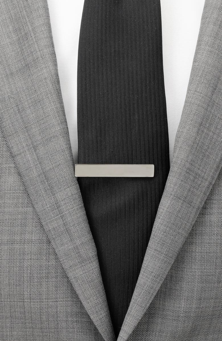 Cufflinks, Inc. Gunmetal Stainless Steel Tie Clip, Alternate, color, Gunmetal