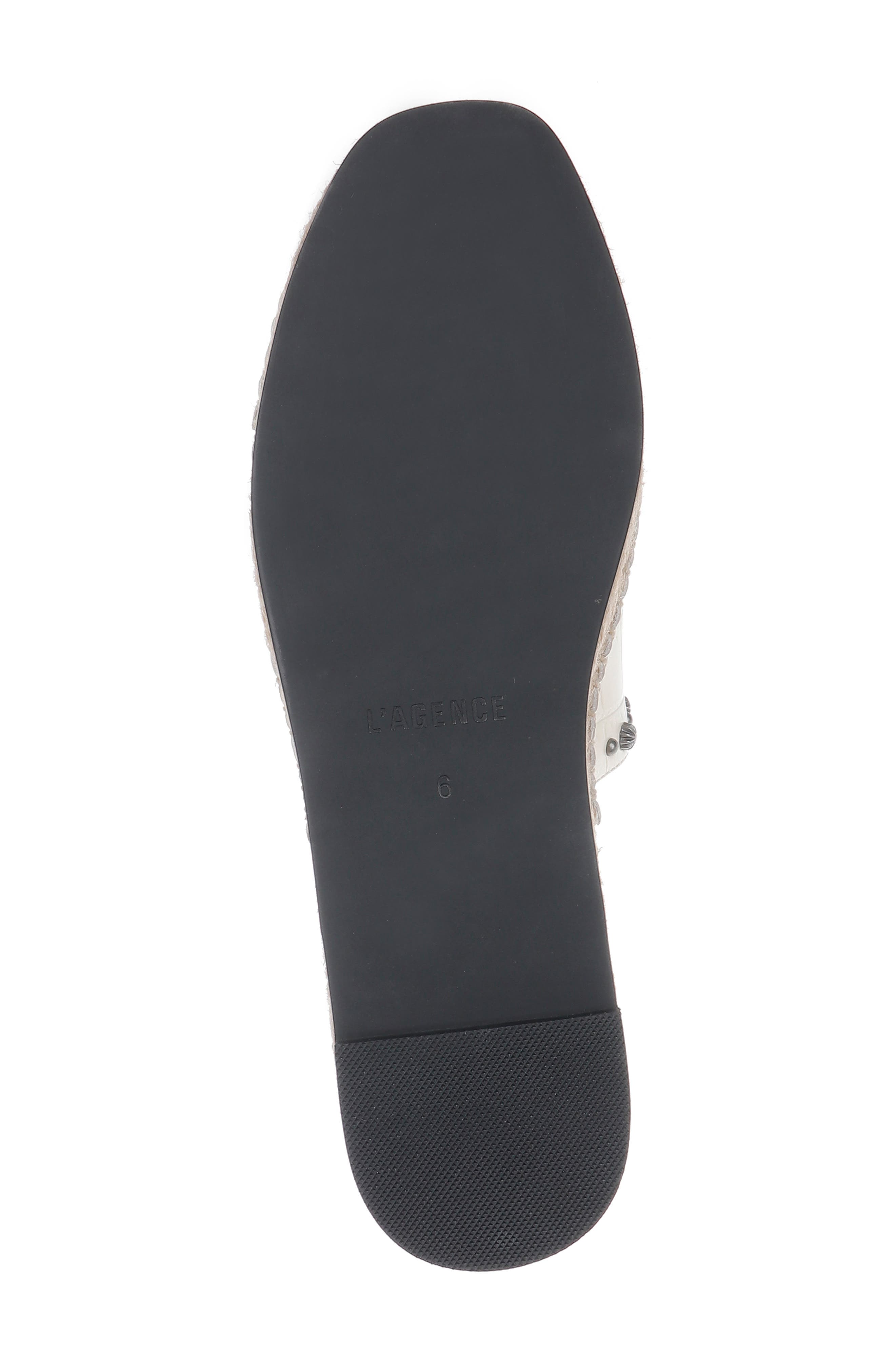 L
AGENCE Helenor Croc Embossed Mule, Alternate, color, Ecru