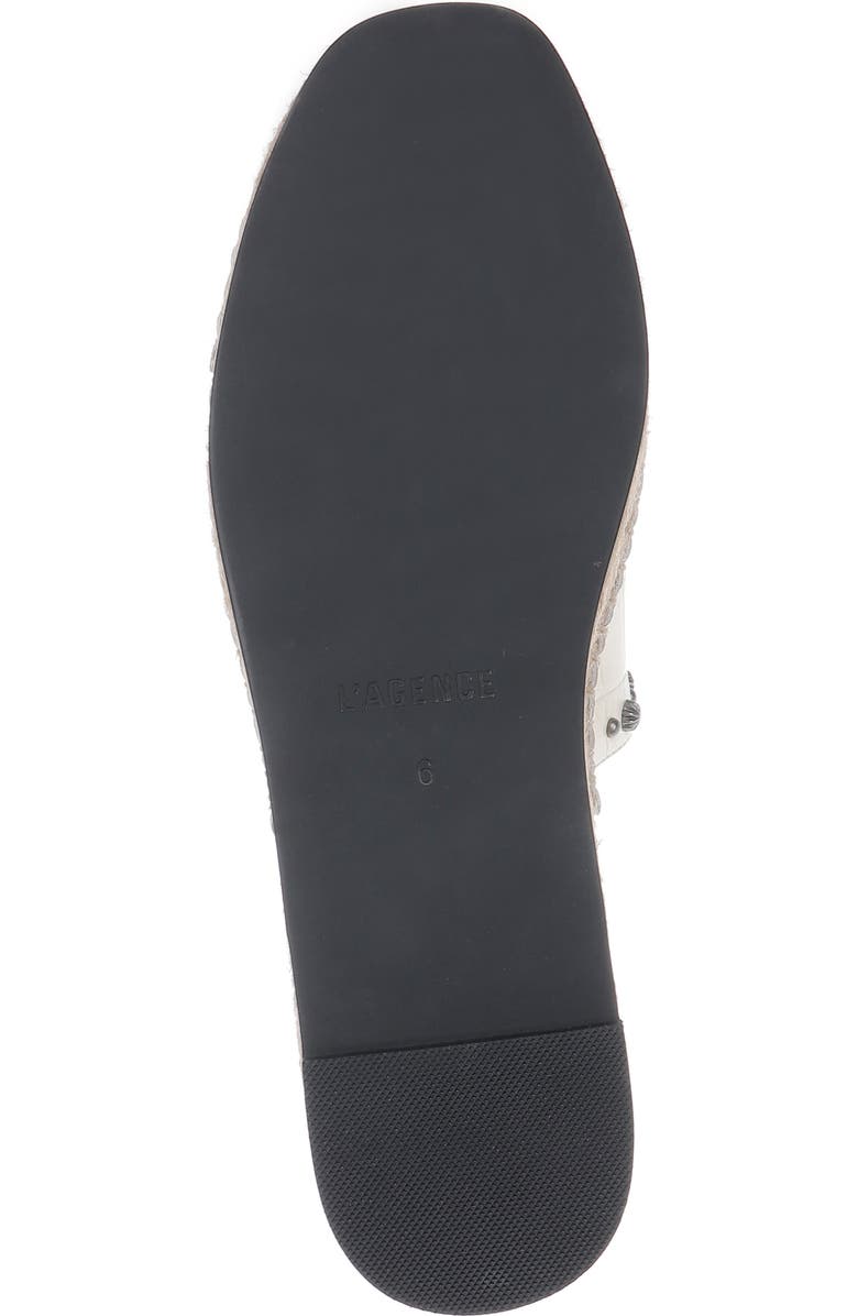 L
AGENCE Helenor Croc Embossed Mule, Alternate, color, Ecru