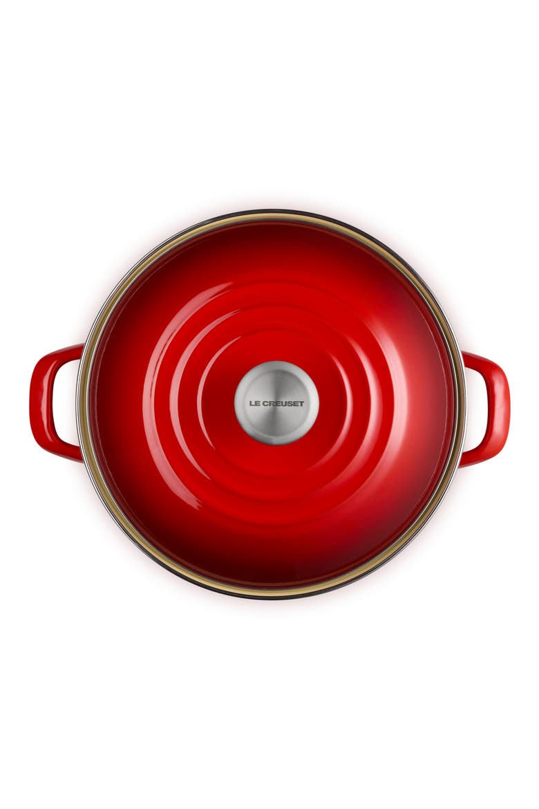 16-Quart Enameled Stainless Steel Stock Pot, Alternate, color, CERISE