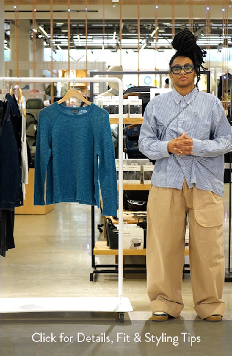 Raglan Sleeve Organic Linen & Organic Cotton Sweater, sales video thumbnail