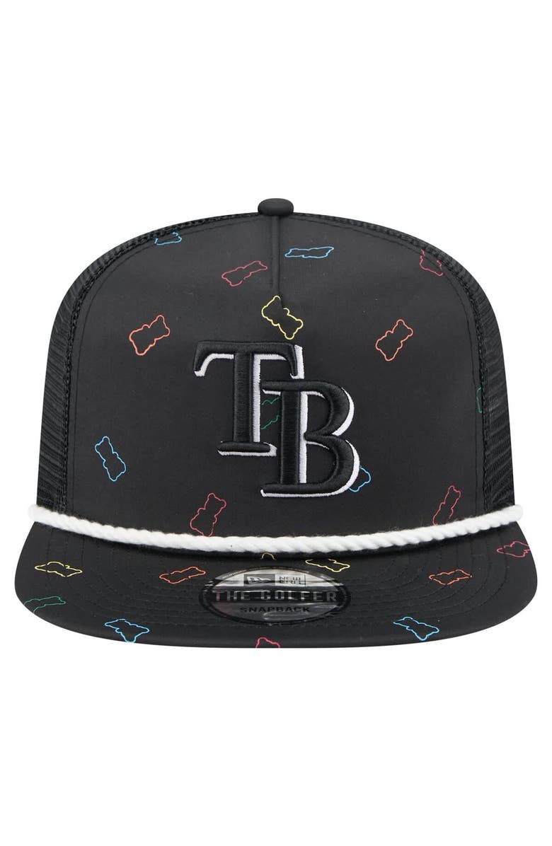 New Era Men's New Era Black Tampa Bay Rays Gummy Golfer Trucker Adjustable Hat, Alternate, color, Black