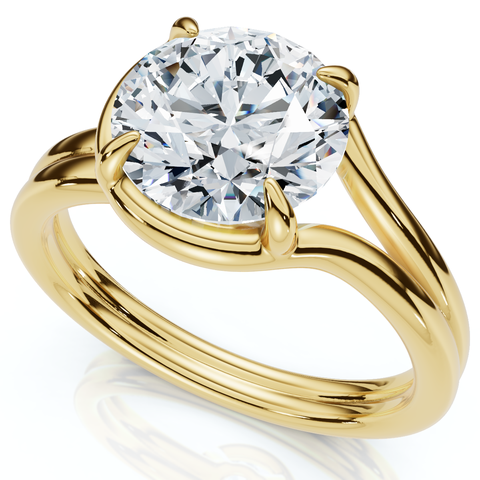 Certified 2Ct Blaire Diamond Knot Solitaire Engagement RIng 14k Gold Lab Grown