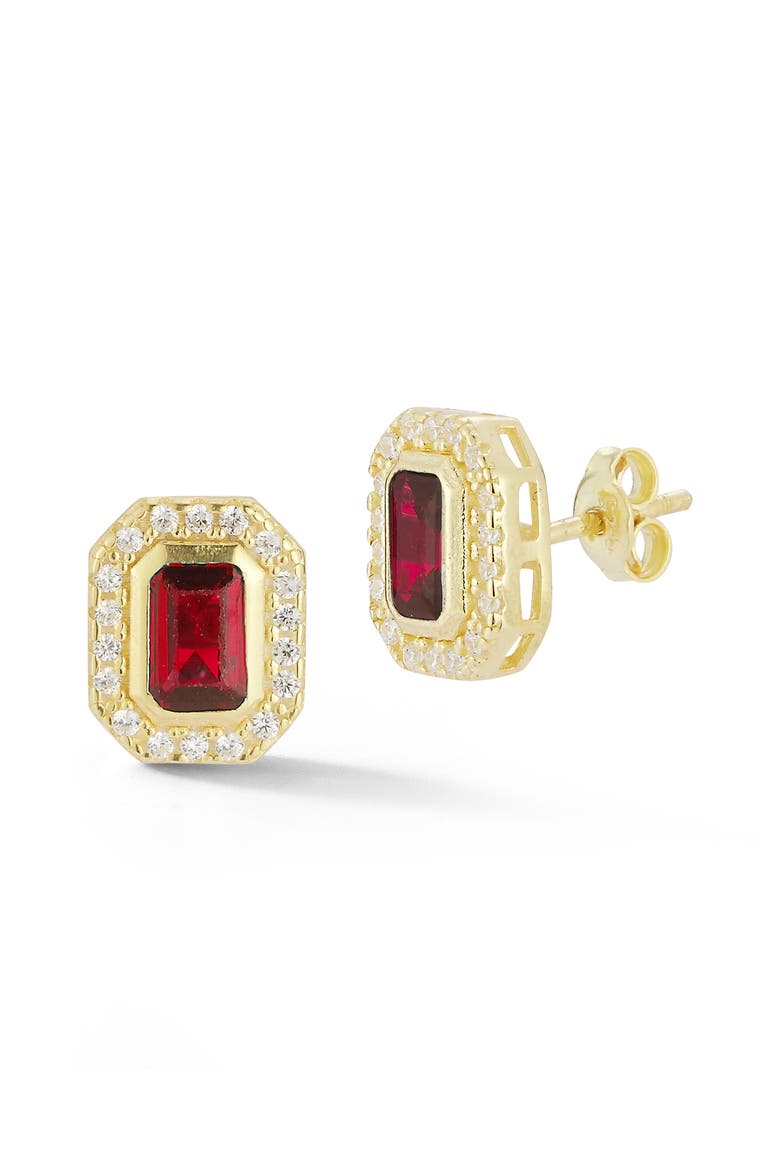 14k Gold Plated Silver Cluster Stud Earrings, Main, color, GOLD