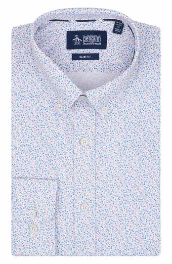 Original Penguin Micro Floral Print Slim Fit Dress Shirt