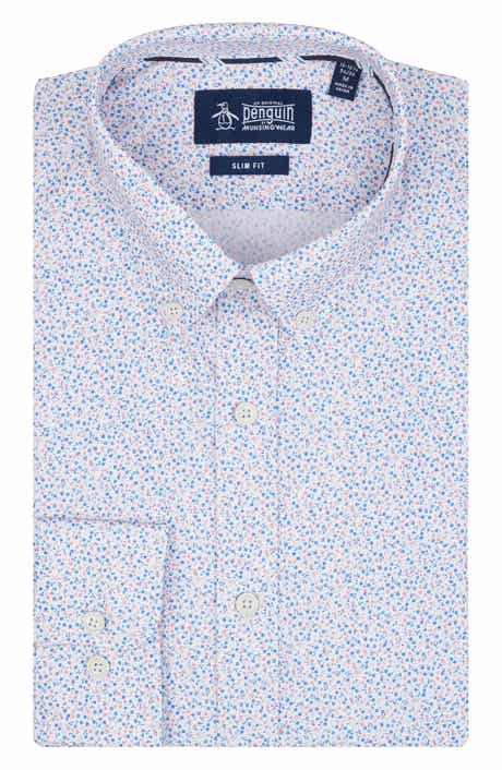 Original Penguin Micro Floral Print Slim Fit Dress Shirt