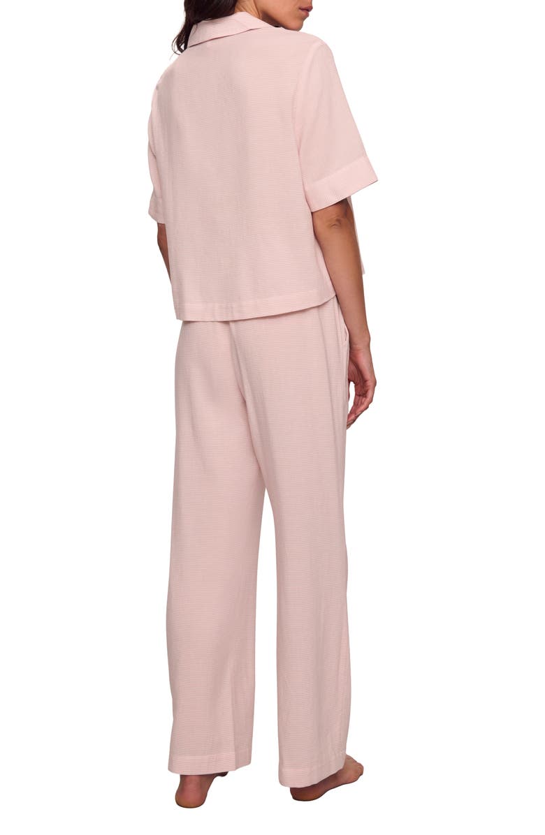 Eberjey Nautico Stripe Pajamas, Alternate, color, Pale Mauve/ White