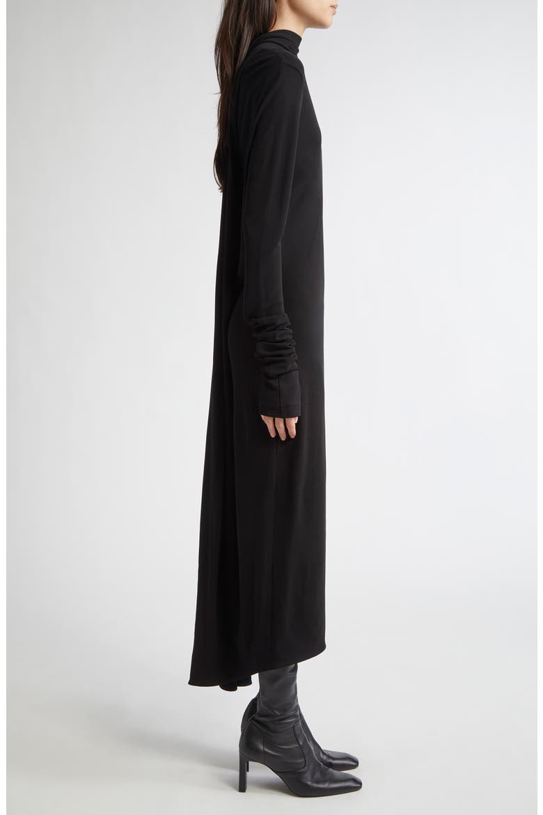 Cocoon Long Sleeve Cape Dress, Alternate, color, BLACK