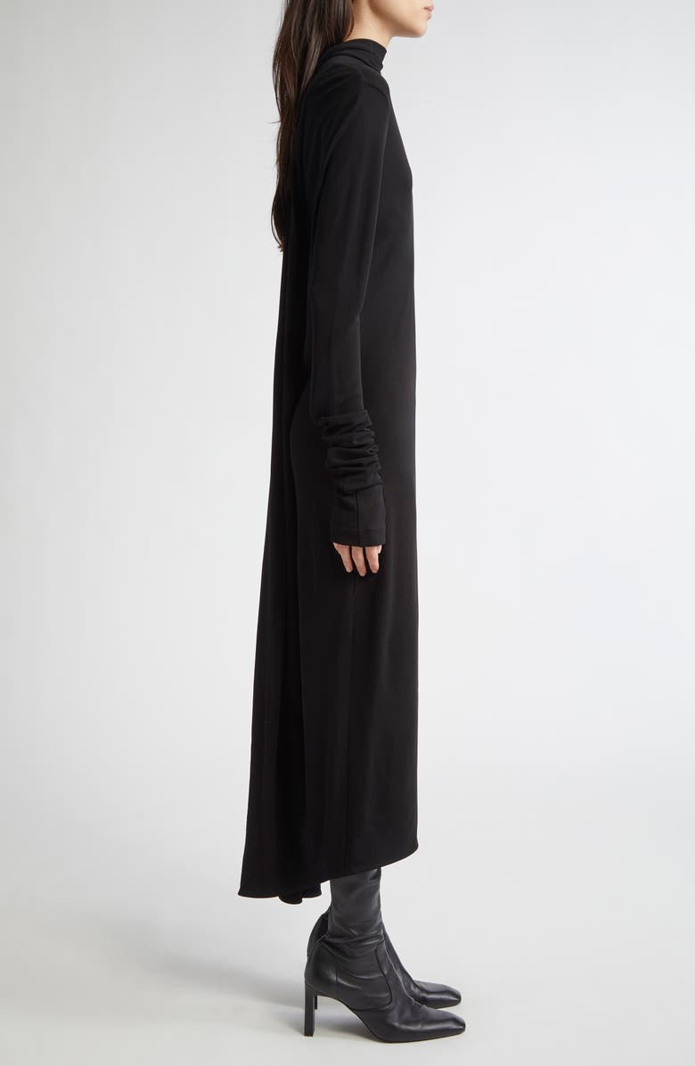TOTEME Cocoon Long Sleeve Cape Dress, Alternate, color, Black