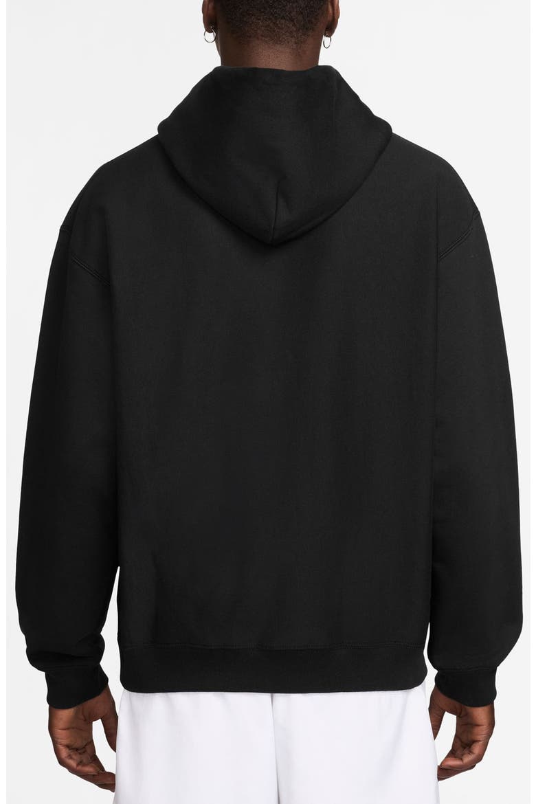 Solo Swoosh Fleece Pullover Hoodie, Alternate, color, BLACK/ ANTHRACITE