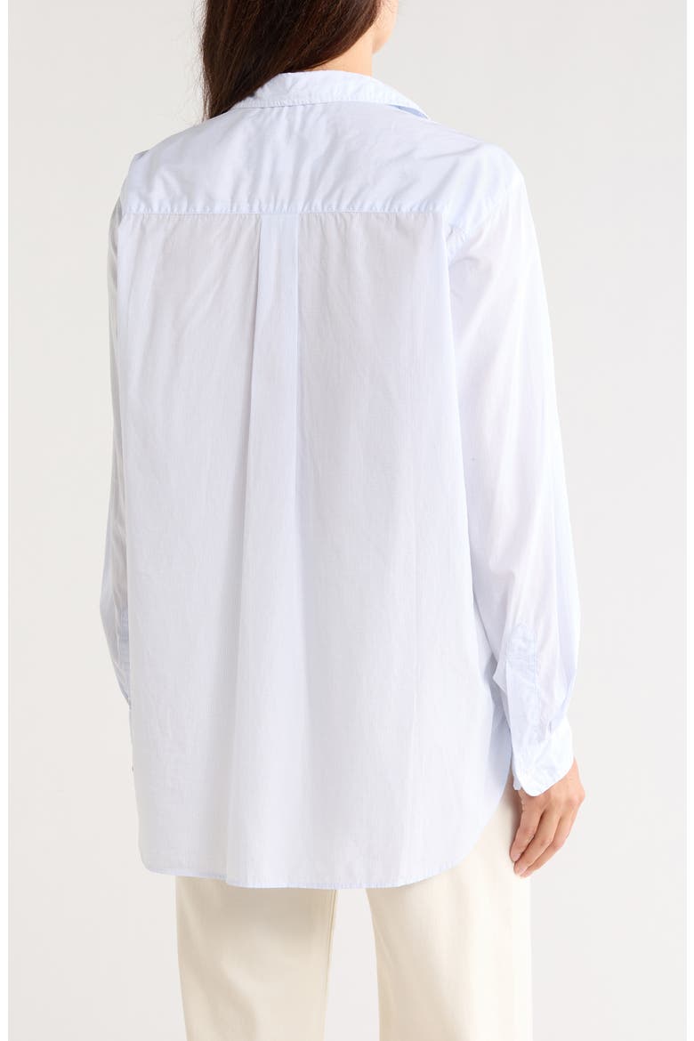 Boyfriend Button-Up Shirt, Alternate, color, MICRO BLUE GRID
