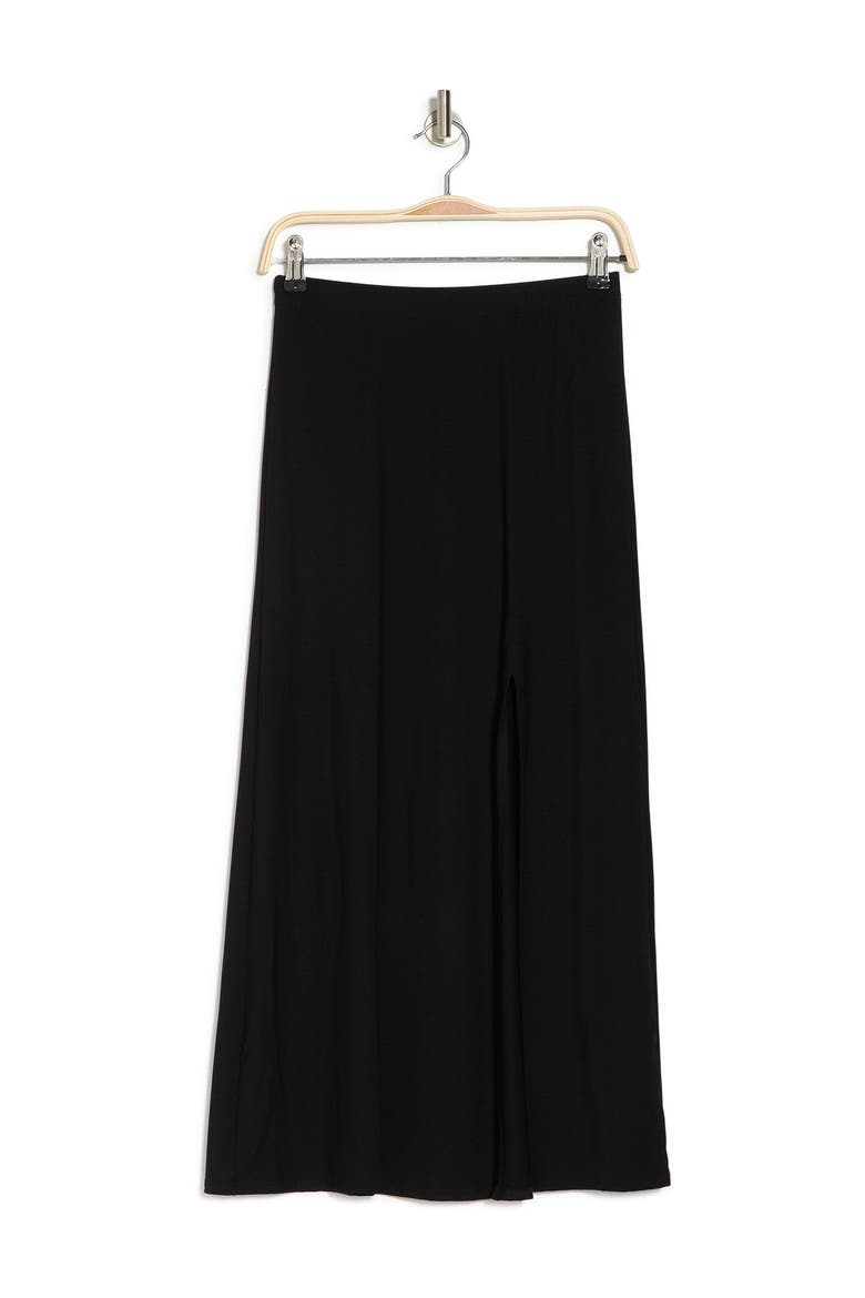 Jersey Maxi Skirt, Alternate, color, BLACK