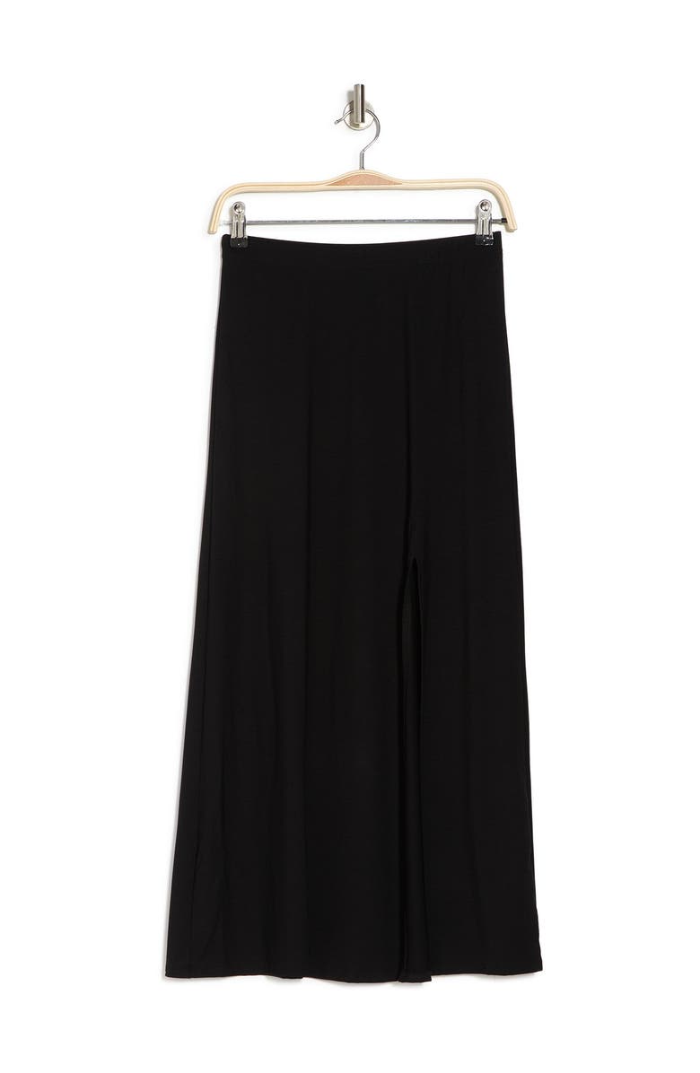 GO COUTURE Jersey Maxi Skirt, Alternate, color, Black
