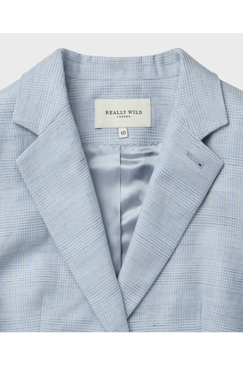 Aston Coat, Alternate, color, Blue and Cream Check