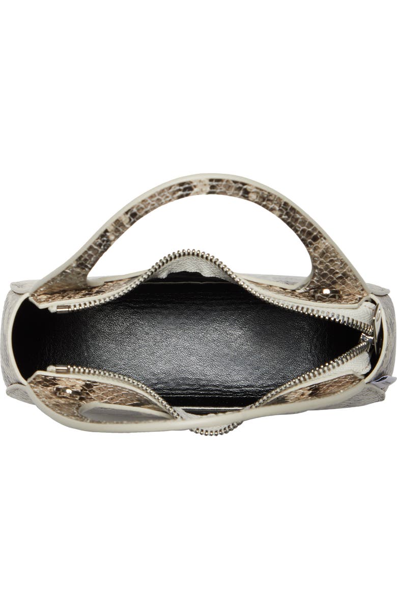 Coperni Micro Swipe Baguette Snake Embossed Leather Top Handle Bag, Alternate, color,