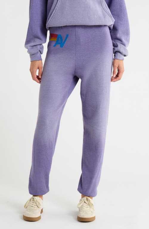 Aviator Nation Vintage Logo Sweatpants In Purple