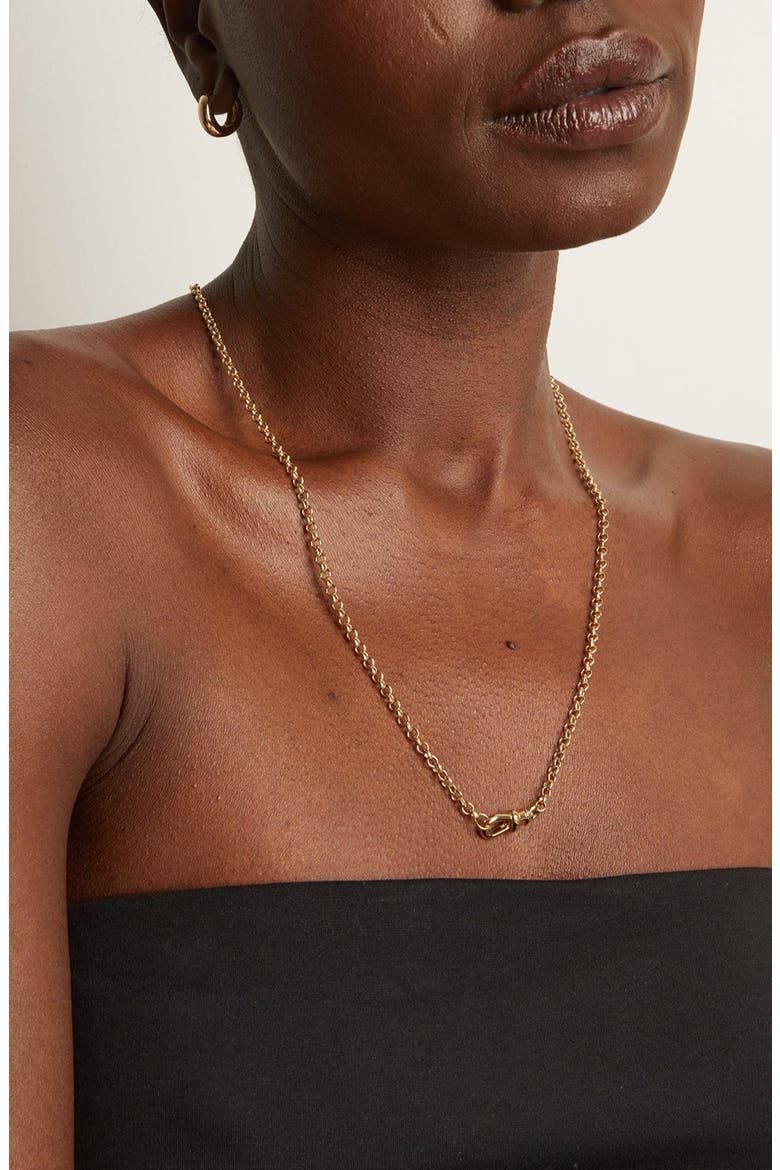 Gold Rolo Chain Necklace, Alternate, color, Yellow Gold Vermeil