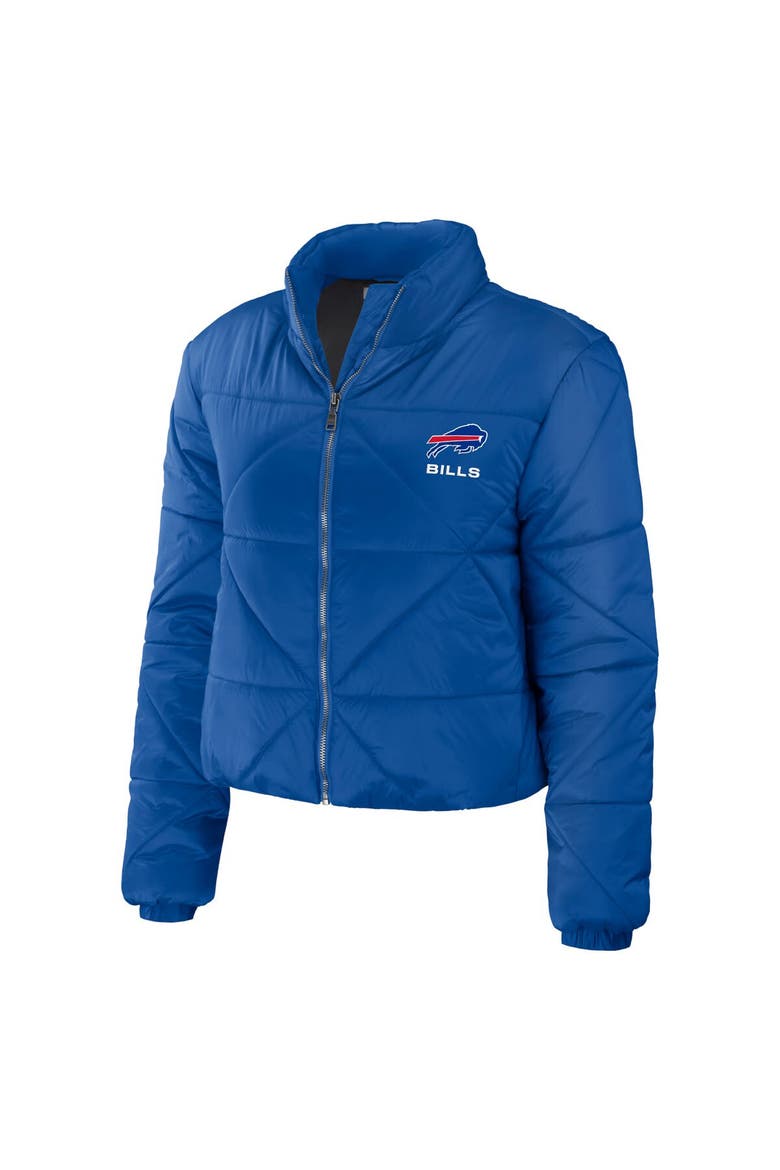 Women's WEAR by Erin Andrews  Royal Buffalo Bills Cropped Puffer Full-Zip Jacket, Alternate, color, Royal