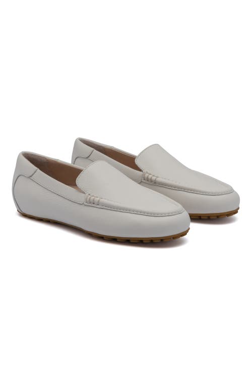 Abeo Harbor Loafer In White Pebble - Regular