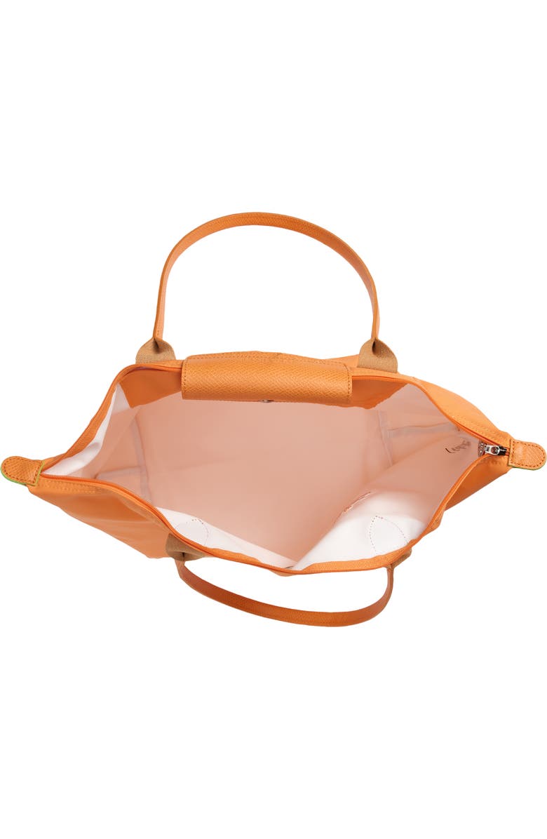 Longchamp Le Pliage Green Recycled Canvas Large Shoulder Tote, Alternate, color, Orange