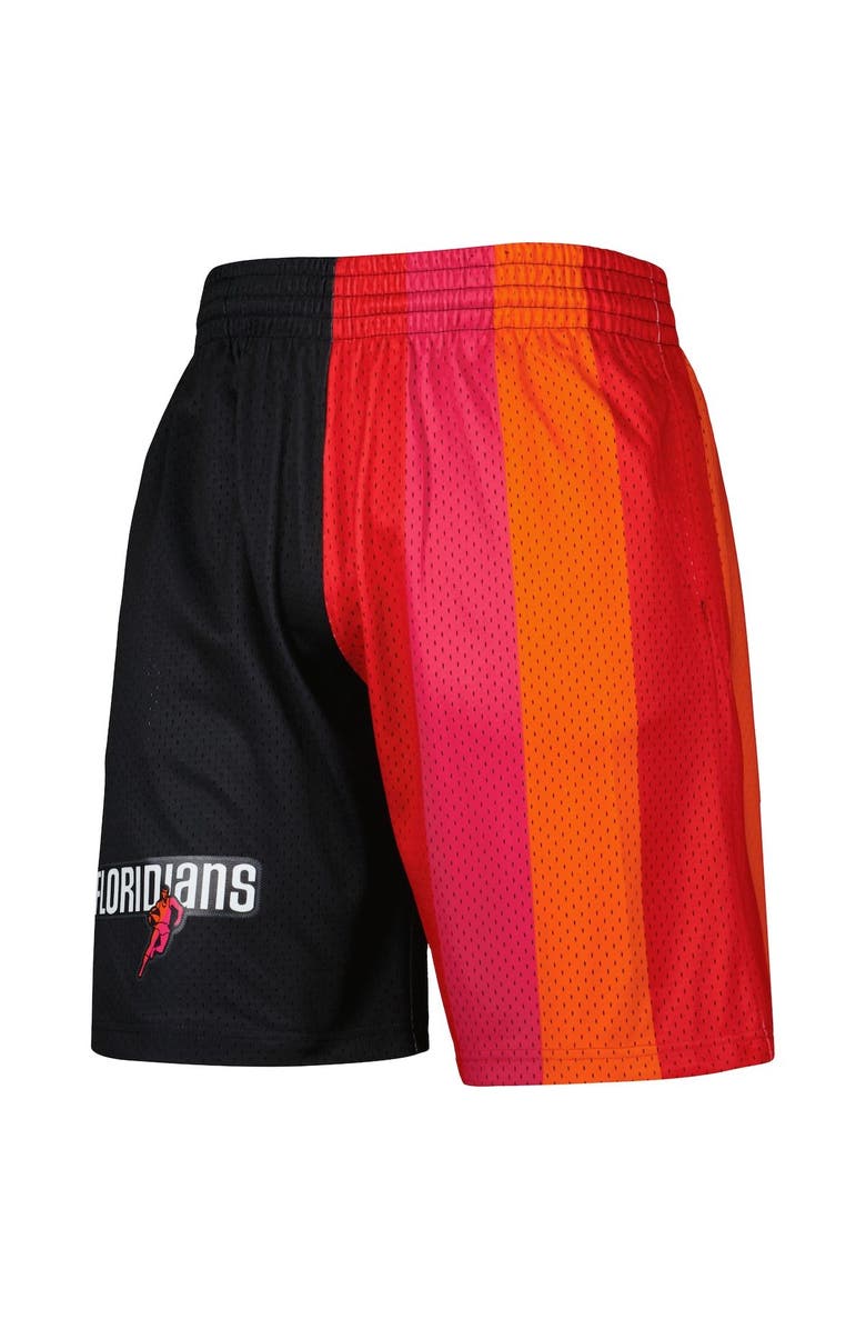 Mitchell & Ness Men's Mitchell & Ness Black Miami Heat Hardwood Classics 2005 Split Swingman Shorts, Alternate, color, Black