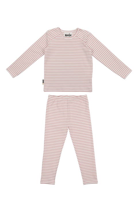 Stripe Stretch Cotton Top & Pants Set (Baby)