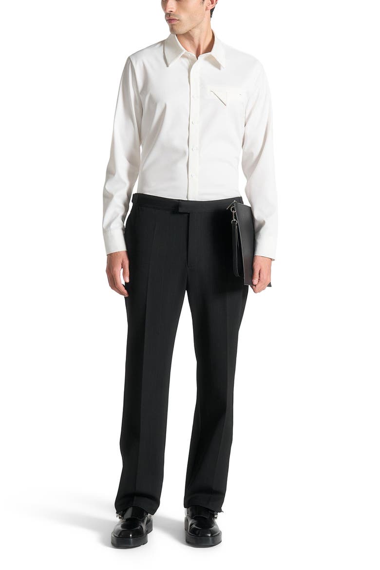 Tom Slim Fit Tailored Stretch Dress Shirt, Main, color, Black