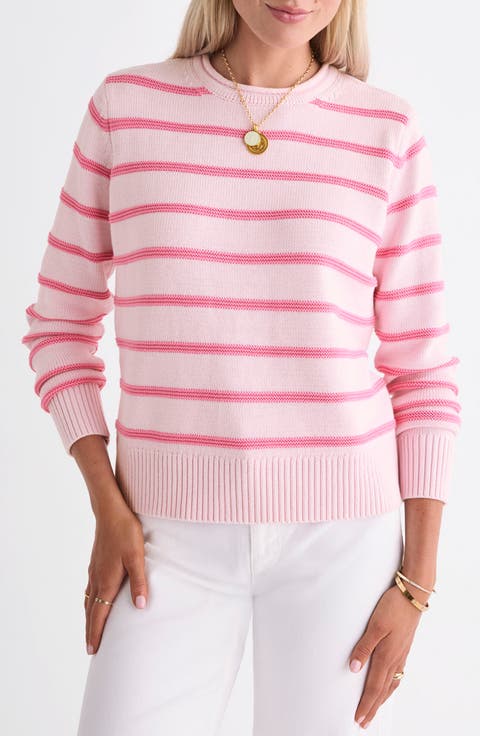 Striped Cotton Crewneck Sweater