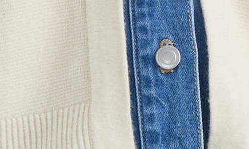 Nvlt Sweater Jean Jacket In Neutral