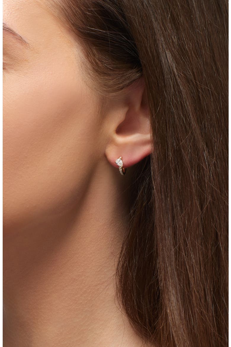 Serti Sur Vide Diamond Single Earring, Alternate, color, ROSE GOLD