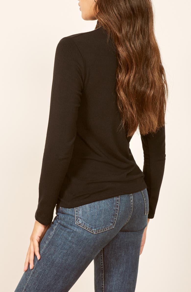 Reformation Billy Mock Neck Top, Alternate, color,